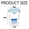 thumbnail image 5 of Recipiente transparente azul de 1000 ml para almacenar alimentos de cereales, legumbres y frutos secos para la cocina, 5 of 5