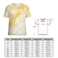 thumbnail image 2 of Marble Blue Greene Purple And Gold Stripes Women's Short Sleeve Tops Casual Blouses T Shirt, 2 of 6