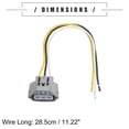 thumbnail image 3 of Unique Bargains Front Turn Signal Wiring Harness Connector Plug for Toyota 1997-2004 Plastic No.9098011020 Black 1 Set, 3 of 6