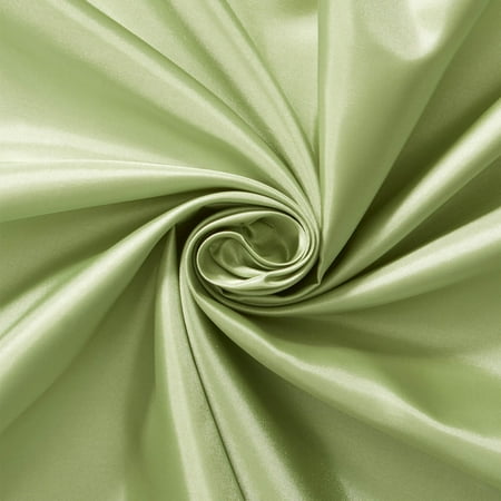 Poly China Silk Lining Fabric 58/60 Inch Lightweight Polyester Habutai By The Yard For Sewing Apparel, Accessories, & More - Sage (10 Yards)