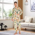 thumbnail image 6 of FORMRS Onesies Pajama for Adults Unisex Hoodie Winter Jumpsuit One Piece Sleepwear, Sizes S-2XL, Leaves Pattern, 6 of 7