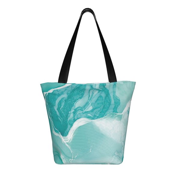 Ratiio Teal Turquoise 1 Print Shoulder Bag for Women, Polyester Crossbody Purse Lightweight Handbag for Daily Travel and Casual Use