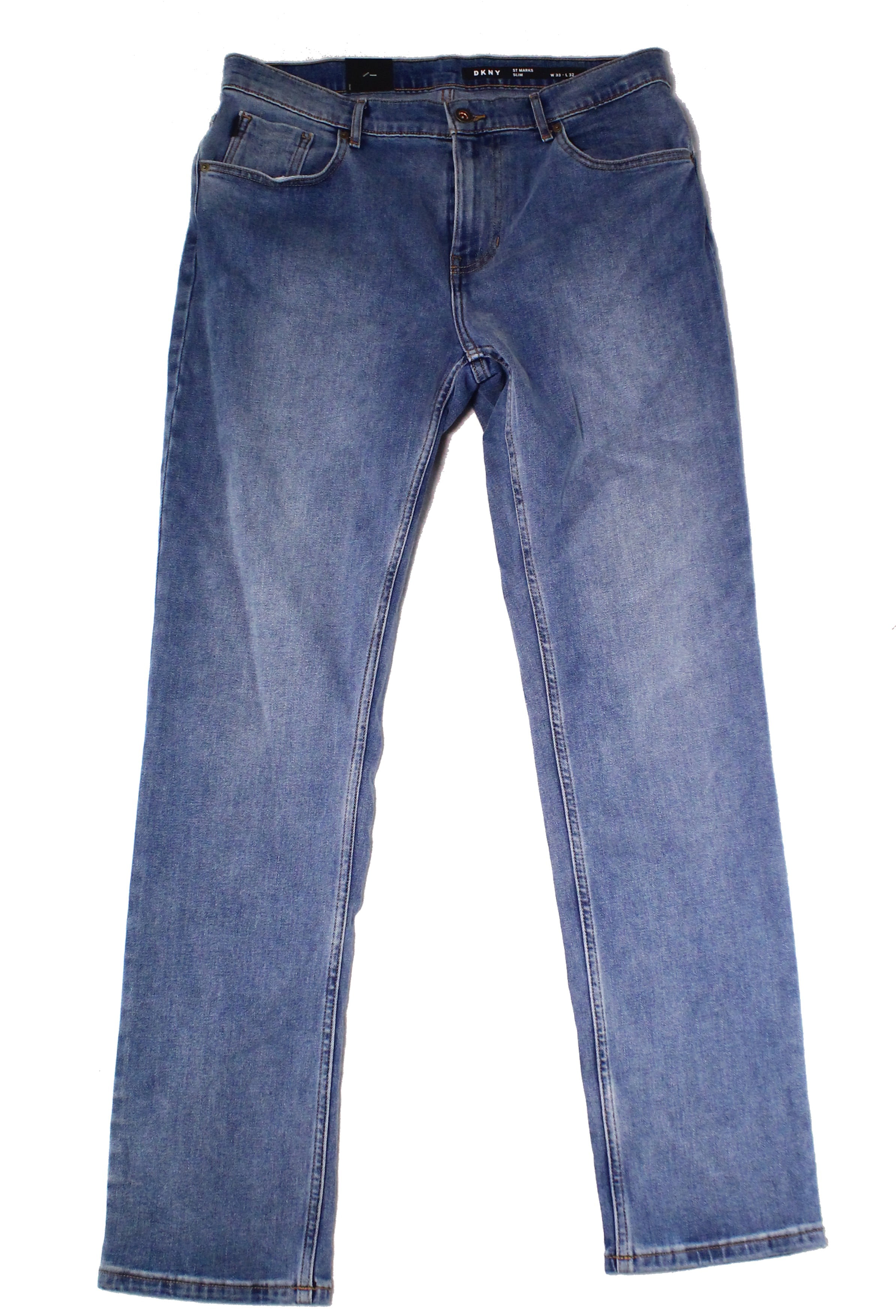 DKNY - Mens 33x32 Classic Straight Leg Stretch Jeans 33 - Walmart.com ...