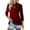 Z002_Deep Red, variant on Women's Golf Polo Shirt 3/4 Sleeve Quarter Zip Up T-Shirt Plus Size Gradient Tunic Tops Blouses