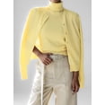 thumbnail image 6 of Womens Cardigan Sets 2 Piece Long Sleeve Shrug Top Cropped Cardigan Jackets with Vest Yellow Set S, 6 of 9