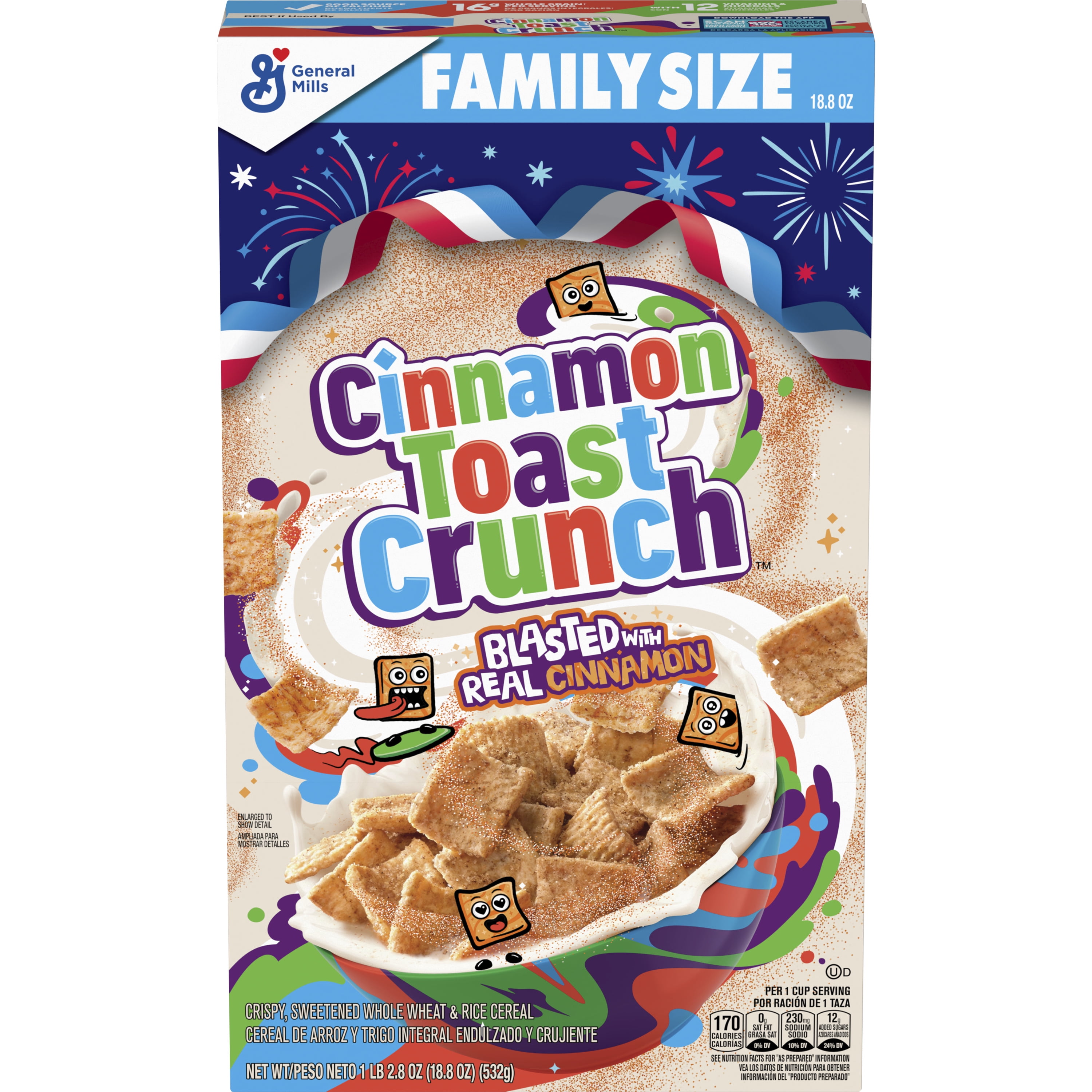 Cinnamon Toast Crunch Breakfast Cereal, 18.8 oz, Crispy Cinnamon