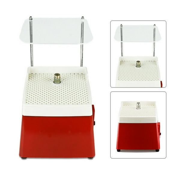 Mini Portable Stained Glass Grinder with Shield, 4200RPM Art Grinding Tool Glass Grinders with MCBL58 Grinding Wheel 110V 65W (Red)