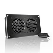 AC Infinity AIRPLATE S5, Quiet Cooling Fan System 8" with Speed Control, for Home Theater AV Cabinets