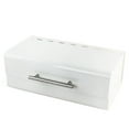 thumbnail image 1 of White Bread Box Countertop Bread Bin Strong Bread Storage Container with Handle Bread Organizer Pastry Storage Box for Bread Home Dry Food, 1 of 9