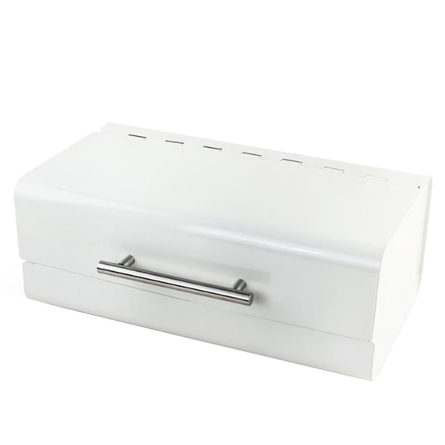 White Bread Box Countertop Bread Bin Strong Bread Storage Container with Handle Bread Organizer Pastry Storage Box for Bread Home Dry Food