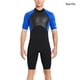 thumbnail image 4 of Greeniant Traje de buceo de 2 mm Alta eficiencia A prueba de frío Buena elasticidad Trajes de baño de estilo de manga corta Traje de neopreno de Deportes acuáticos Hombre Azul XXL Greeniant OD020693-17, 4 of 6