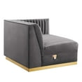 thumbnail image 6 of Modway Sanguine Velvet and Stainless Steel Right-Arm Chair in Gray, 6 of 8