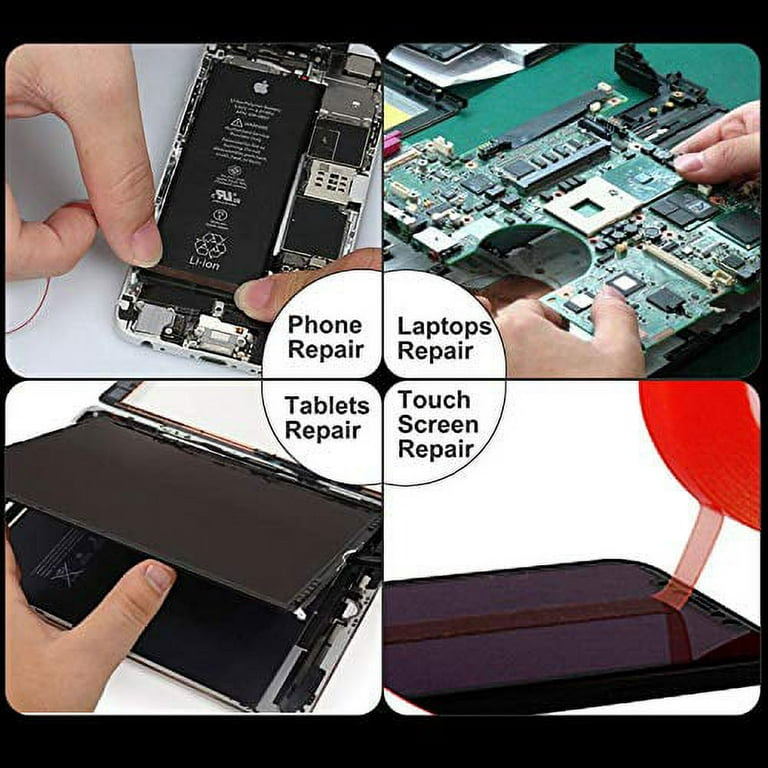 DMSTECH 2 Rolls (3mm/4mm x 25m) LCD Repair Tape Phone Repair Tape LCD Touch  Screen