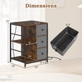thumbnail image 3 of Gymax Nightstand 3-Tier Storage End Table Bedside Table with Charging Station & Shelf, 3 of 9