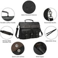 thumbnail image 2 of Vintage Style Mens Laptop Bag Water Resistant Business Travel Briefcase Satchel Work Computer Bag, 2 of 6
