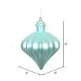 thumbnail image 2 of Vickerman 6" Baby Blue Matte Onion Drop Christmas Ornament, 4 per pack, 2 of 3