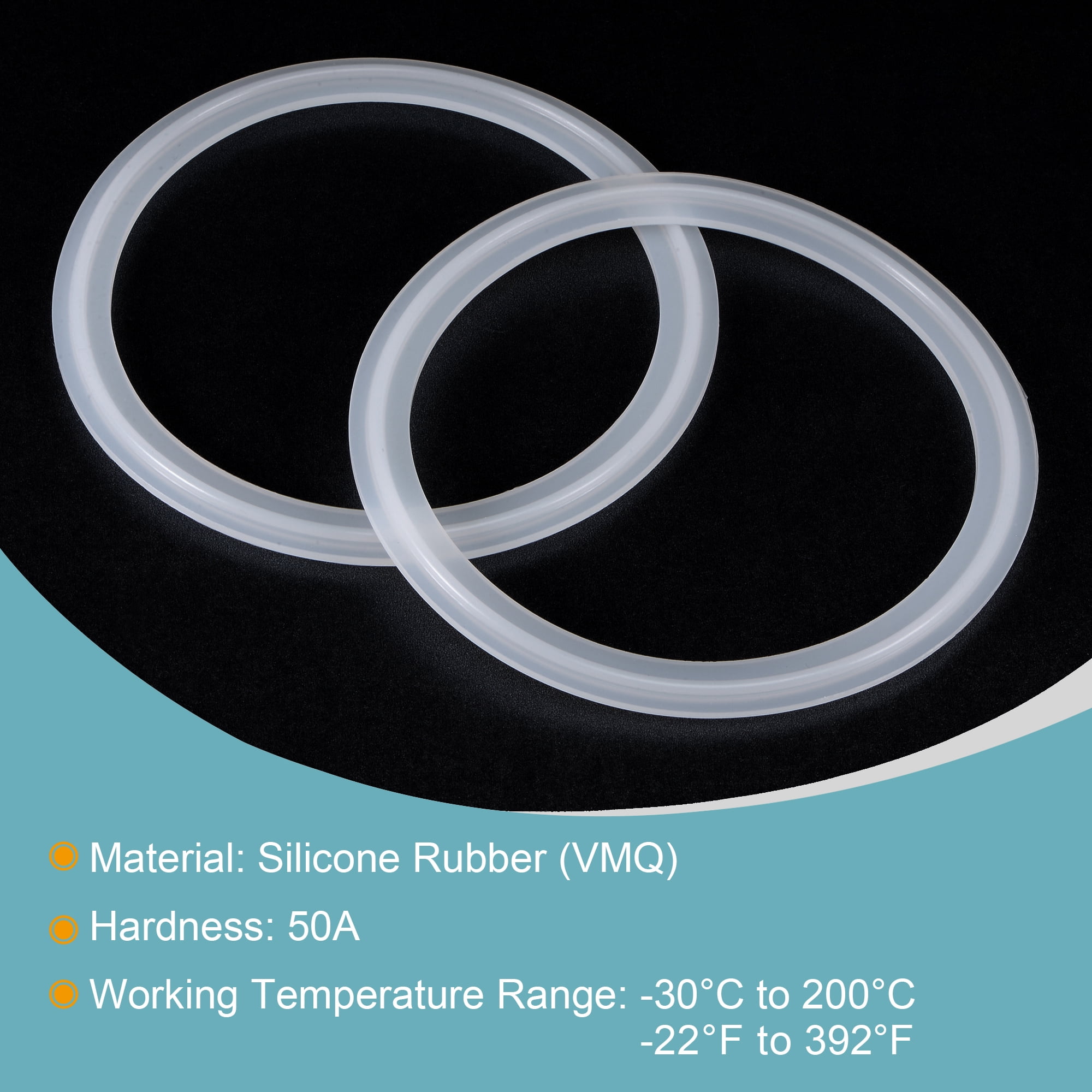 3mm Silicone O-Ring Food Grade Seal Washer White Rubber O Ring OD 10mm-75mm | Malaysia