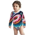 Adobk Starry Sky Pine Tree Donut Print Baby LongSleeve Bodysuit Baby