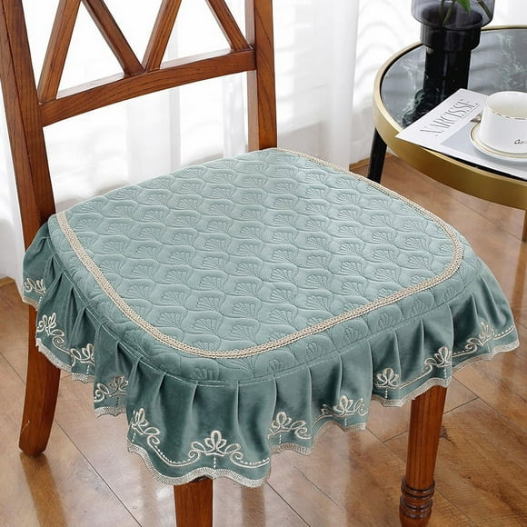 Nvzi Cojín para jardín, terraza, hogar, cocina, oficina, grueso y cómodo, 16,92 x 17,71 pulgadas (verde)
