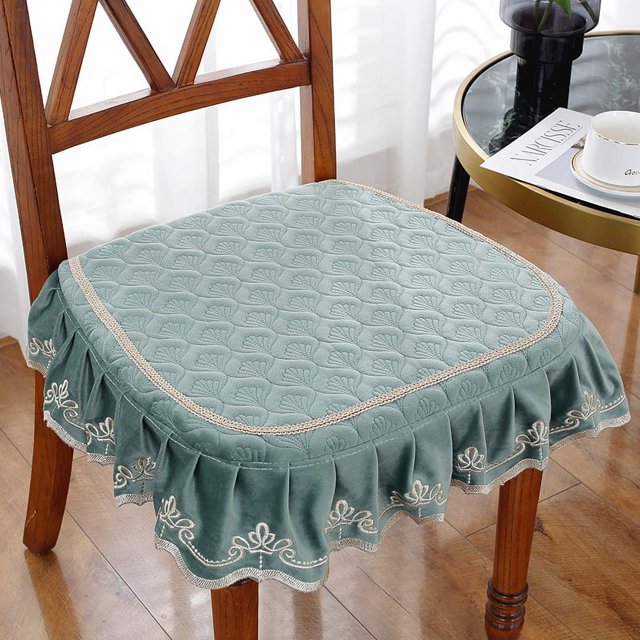 Nvzi Cojín para jardín, terraza, hogar, cocina, oficina, grueso y cómodo, 16,92 x 17,71 pulgadas (verde)