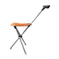 thumbnail image 4 of Bastón con asiento,Silla con bastón plegable y fácil de transportar,Asiento de bastón de senderismo ligero,antideslizante y portátil,Silla de camping Taburete de caña con soporte naranja, 4 of 10