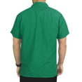 thumbnail image 2 of HAPPY BAY Men's Casual Summer Button Down Short Sleeve Untucked Beach Shirt With Pocket Oxford Solid Shirts for Men M Shamrock Forest_AE39, 2 of 6