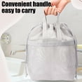 thumbnail image 6 of Tote Bag,Gray Drawstring Tote Bag with Top Handle,Breathable Mesh Multi-Purpose Storage Pouch for Beach,Gym,Travel and Laundry, 6 of 7