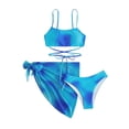 thumbnail image 1 of Sonducket Conjunto de playa Sexy para mujer, colores vibrantes y varios estilos, tamaño disponible, conjunto de tres piezas, SexyChic Traje de baño Azul oscuro, 1 of 6