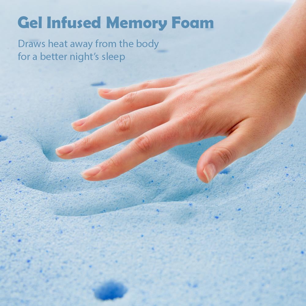 Irvine Home Collection King Size 8-Inch, Gel Memory Foam Mattress, Medium Firm Feel, Breathable, Cool Sleep and Pressure Relief, CertiPUR-US Certified, Temperature Balanced