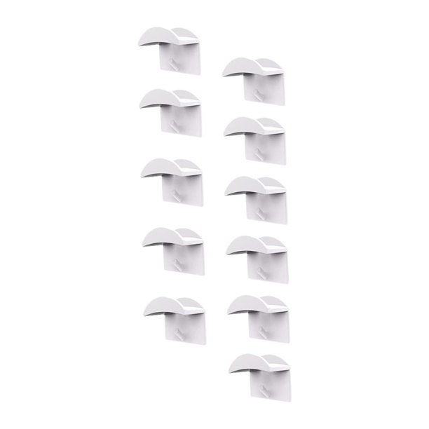 10x Perchero Organizador de Sombreros Multiusos para Guardar y Exhibir Ahorra Espacio en la Pared Blanco