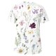 thumbnail image 4 of Fiudx Ofertas Relámpago Mujer Estampado Cuello Redondo Encaje Ahuecado Manga Corta Pulóver Blusa Camiseta Tops, 4 of 5