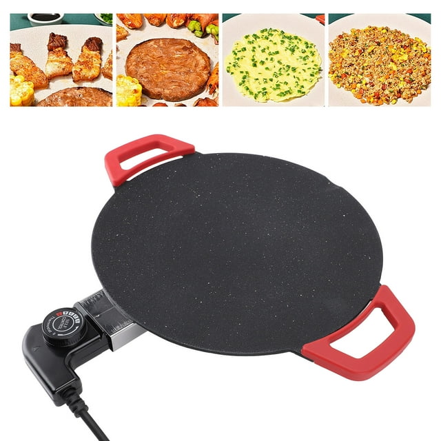 Sartén para Parrilla Eléctrica de 30 cm, Elegante Plancha para Barbacoa Eléctrica, Placa para Parrilla Eléctrica Con Coccioni Eficiente, Retención de Calor para