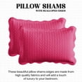 thumbnail image 4 of Ameha 3 Piece Quilt Set Chevron Bedspread Reversible Ultrasoft Microfiber Adult Bedding Pink Color Queen, 4 of 9