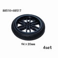 thumbnail image 1 of MOC Technical Tire Wheel Cross Hole Set Motorcycle Tyre & Rim Car Truck Wheels Hub Bricks Construction Building Blocks 88516-88517-4set, 1 of 6