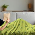 thumbnail image 3 of Lime Soft Flannel Fleece Blanket, Silhouette of Citrus Fruit with Leaf Background Healthy Life Tropical Food, Cozy Plush for Indoor and Outdoor Use, 50" x 60", Lime Green Apple Green, by Ambesonne, 3 of 5