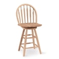 thumbnail image 2 of Windsor Arrowback Swivel Counter Stool - Unfinished, 2 of 3