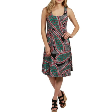- 24Seven Comfort Apparel Hansa Fit and Flare Dress