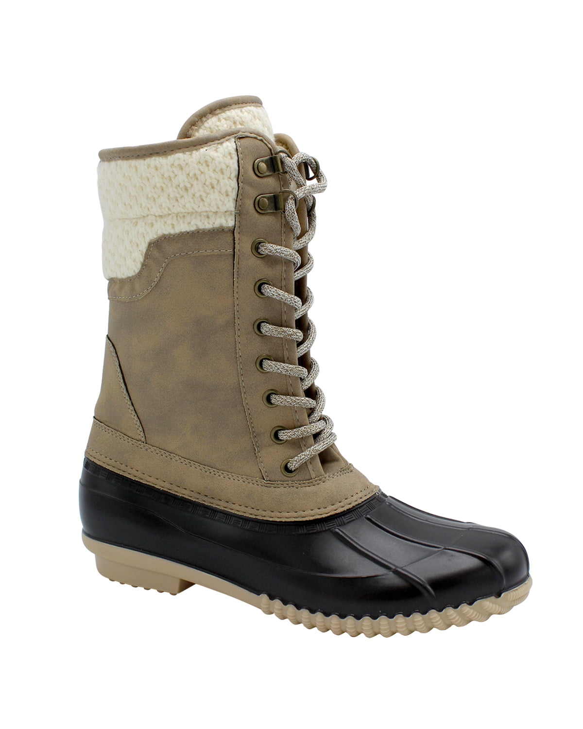 taupe duck boots