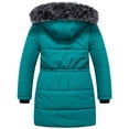 thumbnail image 2 of Chrisuno Big Girl's Long Winter Coat Parka Water Resistant Warm Kids Insulated Puffer Outerwear Snow Jacket Teal Blue 10-12, 2 of 5