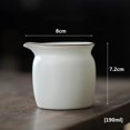 thumbnail image 2 of Kung Fu Tea Set Accessories Simple And Elegant Tea Cup Matte Finish Fat White Ceramic Fair Cup Cha Hai Tea Dispenser, 2 of 9