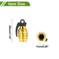 thumbnail image 4 of Unique Bargains 4 Pcs Tire Valve Stem Caps Decorative Grenade Shape Tyre Valve Dust Covers Aluminum Alloy Plastic  Gold Tone 29mm, 4 of 7