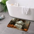 thumbnail image 3 of SPXUBZ Halloween Ghost Reading Newspaper Non Slip Flannel Floor Mat for Bathroom Kitchen Bedroom Decor 16x24 inch, 3 of 5