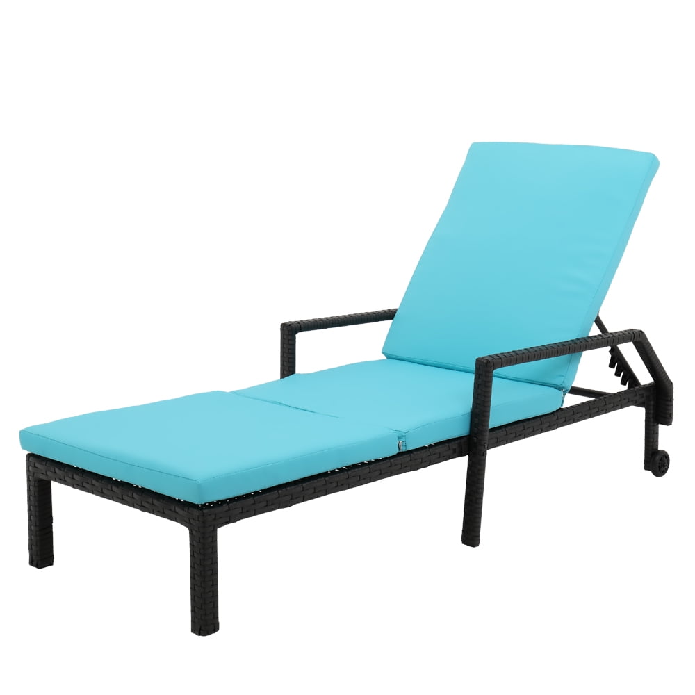 Patio Chaise Lounge, Aluminum Adjustable Outdoor Lounge Chairs with