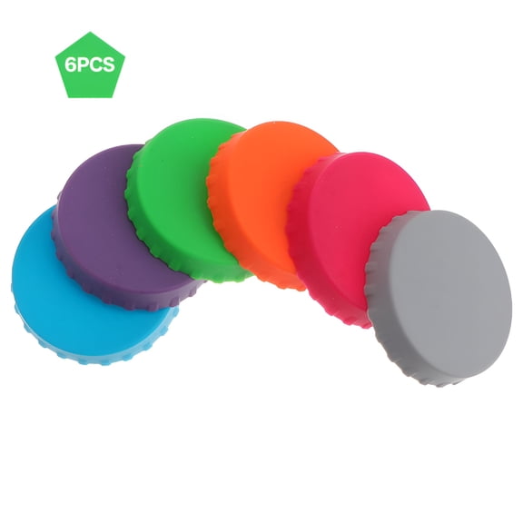 ACDANC 2026 New 6 Beverage Can Lids - Plastic Soda/Beer Covers (Fits Standard 2.6 Diameter Cans) for Picnics, Outdoor Events, Parties, Travel, Camping