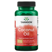 Swanson EFAs Coconut Oil Made with Certified Organic Coconut Oil (1000mg, 60 Softgels)