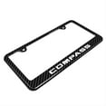 thumbnail image 3 of iPick Image for Jeep Compass Black Carbon Fiber Look ABS Plastic License Plate Frame, Official Licensed, 3 of 6