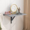 thumbnail image 3 of Patiojoy Wall Mounted Floating Folding Table Floating Wall Desk Fold Down for Small Spaces Multipurpose Space-Saving Folding Desk for Home Office Dining Room Laundry Room Grey, 3 of 9