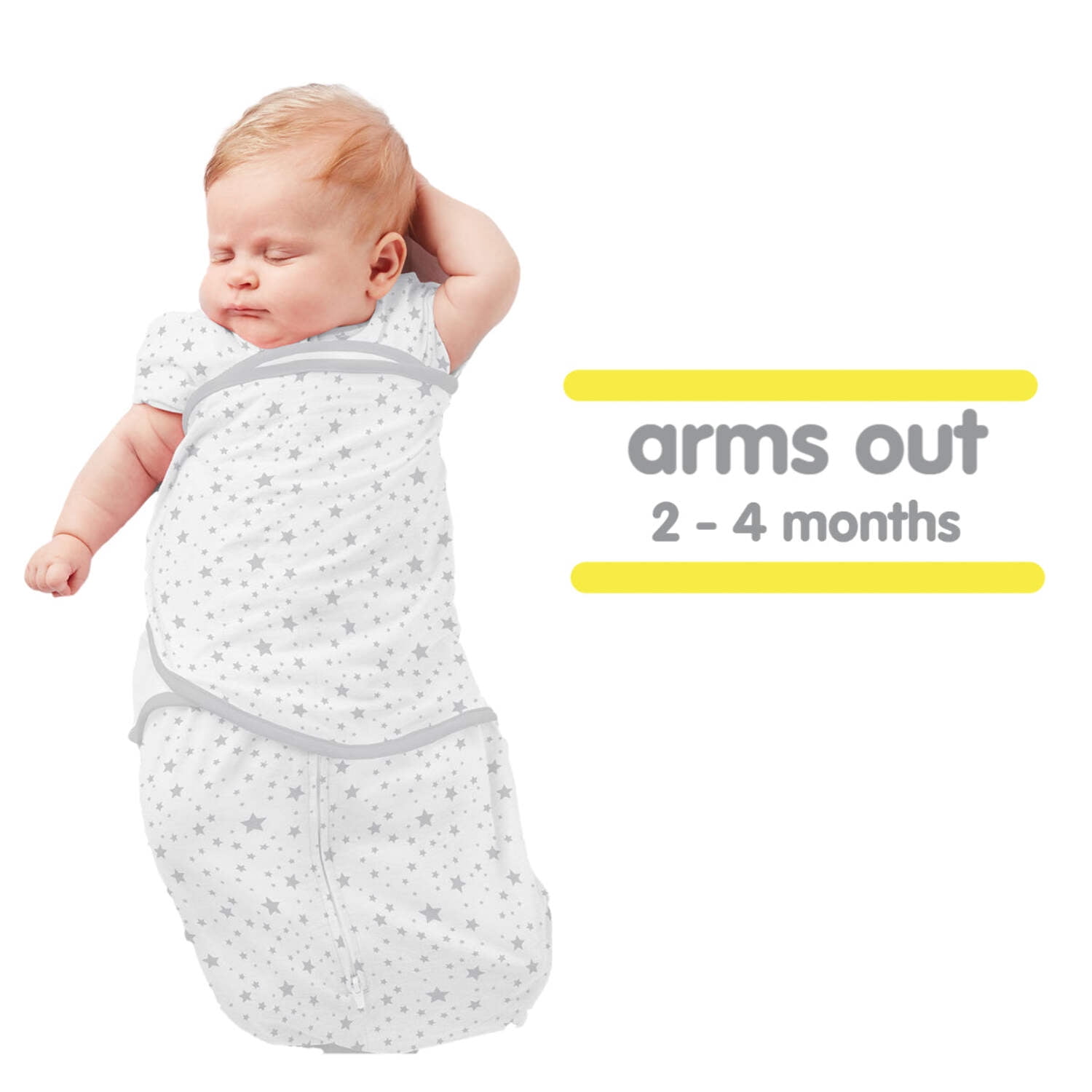 BreathableBaby 3-in-1 Swaddle Trio, Starlight Gray, Activewear Jersey Knit, 0-4 months