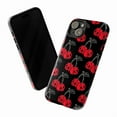 thumbnail image 3 of Gothic Cherry Skull iPhone Case, Red Skull Fruit Pattern on Black Background – Edgy Alt Aesthetic Protective Cover for iPhone 16 15 14 13 12 11 Pro Max Plus Mini, 3 of 6