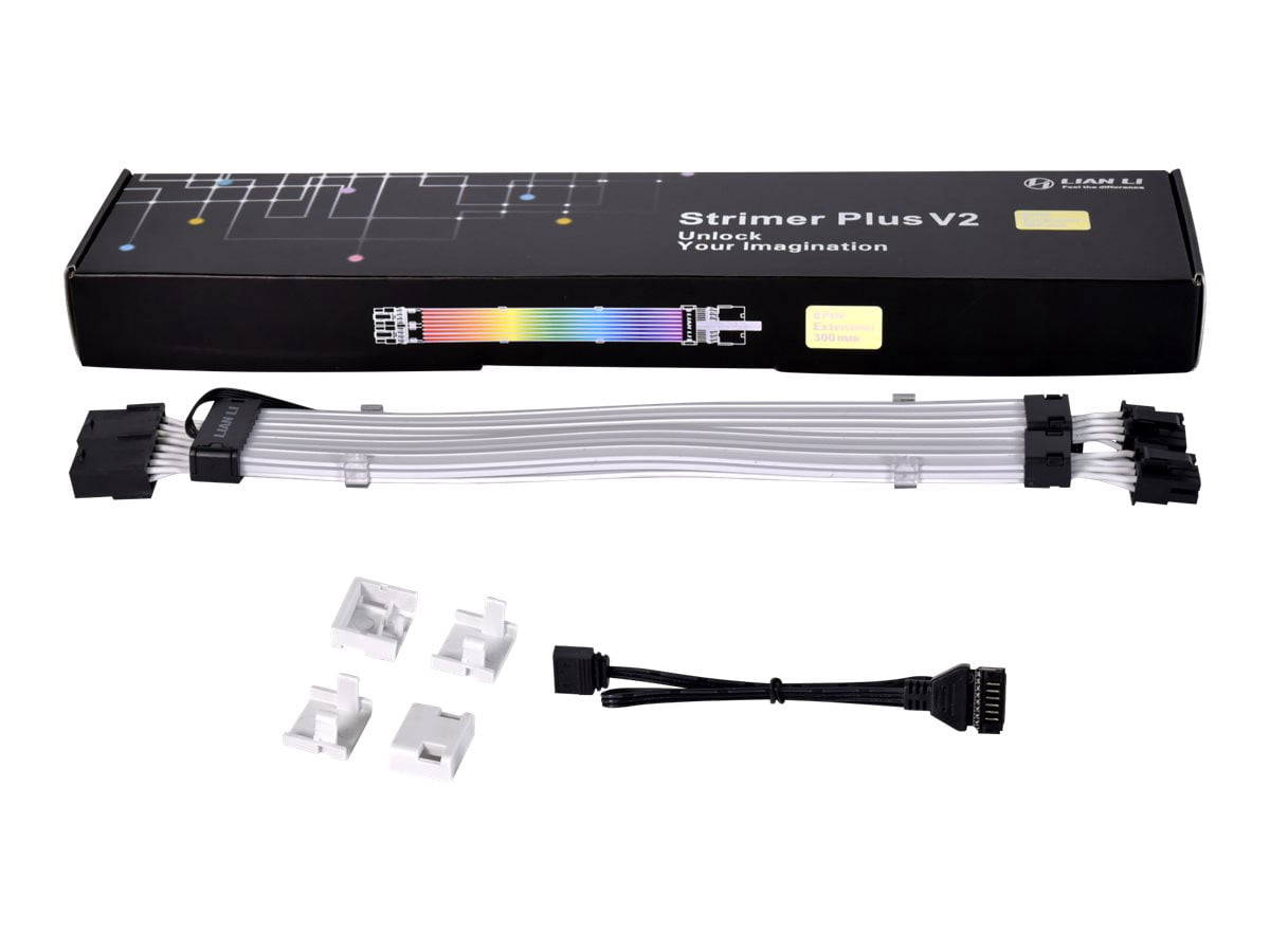 LIAN LI Strimer Plus V2 PC GPU 8 Pin ARGB VGA Power Cable for